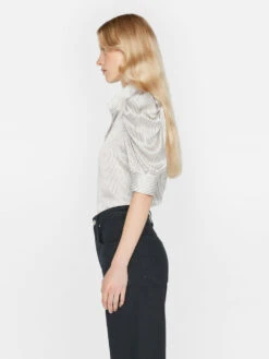 Gillian Top -- Bone Multi -Chic Attire Store LWSH2843 BONE MULTI 0409