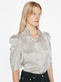 Gillian Top -- Bone Multi -Chic Attire Store LWSH2843 BONE MULTI 0426