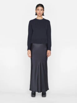 Cashmere Clean Crew -- Navy -Chic Attire Store LWSW1180 NAVY 0945