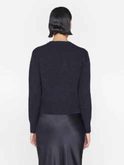 Cashmere Clean Crew -- Navy -Chic Attire Store LWSW1180 NAVY 0959