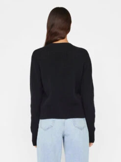 Cashmere Clean Crew -- Noir -Chic Attire Store LWSW1180 NOIR FRW22EC WOMENS DAY 02 0027HR