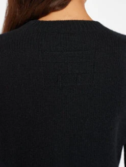 Cashmere Clean Crew -- Noir -Chic Attire Store LWSW1180 NOIR FRW22EC WOMENS DAY 02 0029HR
