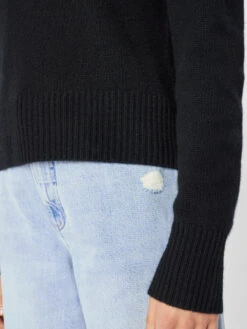 Cashmere Clean Crew -- Noir -Chic Attire Store LWSW1180 NOIR FRW22EC WOMENS DAY 02 0030HR