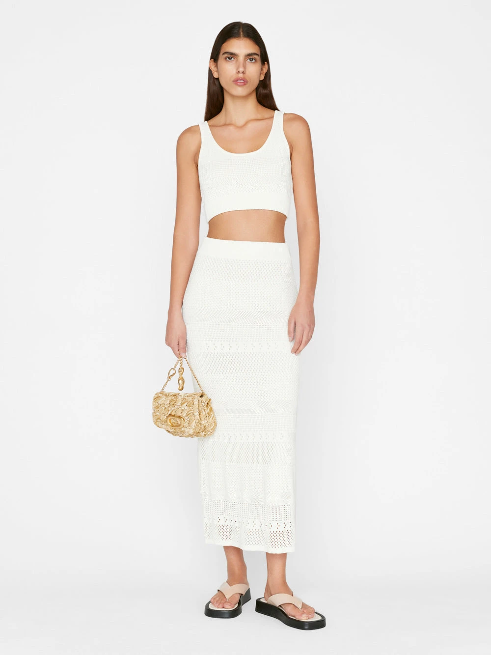 Crochet Pencil Skirt -- Off White 4 Crochet Pencil Skirt -- Off White - Image 2