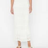 Crochet Pencil Skirt -- Off White -Chic Attire Store LWSW1676 OFFWHITE FRSP23EC II WOMENS DAY 03 0016HR