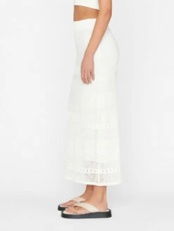 Crochet Pencil Skirt -- Off White 12 Crochet Pencil Skirt -- Off White -Chic Attire Store LWSW1676 OFFWHITE FRSP23EC II WOMENS DAY 03 0021HR