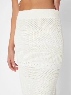 Crochet Pencil Skirt -- Off White 10 Crochet Pencil Skirt -- Off White -Chic Attire Store LWSW1676 OFFWHITE FRSP23EC II WOMENS DAY 03 0029HR