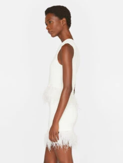 Crochet Feather Top -- Off White -Chic Attire Store LWSW1753 OFF WHITE FRSU23EC WOMENS DAY 04 1045HR ac930f8d 35b4 483c 94f1 5a8b3fb7f47a