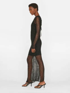 Beaded Crochet Dress -- Noir -Chic Attire Store LWSW1755 NOIR FRSU23EC WOMENS DAY 04 0995HR