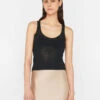 Corset Detail Crochet Tank -- Noir -Chic Attire Store LWSW1759 NOIR FRSU23EC II WOMENS DAY 02 0392HR