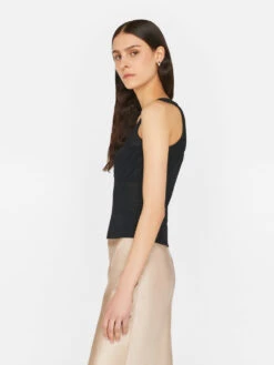 Corset Detail Crochet Tank -- Noir -Chic Attire Store LWSW1759 NOIR FRSU23EC II WOMENS DAY 02 0405HR