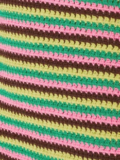 Crochet Halter Mini Dress -- Hot Pink Multi -Chic Attire Store LWSW1773 HOT PINK MULTI FRSU23EC WOMENS DAY 03 1127HR