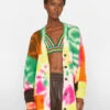 Tie Dye Cardigan -- Flash Lime Multi -Chic Attire Store LWSW1774 FLASH LIME MULTI FRSU23EC WOMENS DAY 04 1805HR