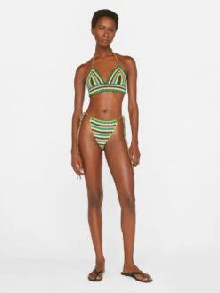 Chic Attire Store 17 Crochet Bikini Top -- Hot Pink Multi