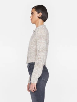 Marl Cardi Sweater -- Oatmeal Heather Multi -Chic Attire Store LWSW1829 OATMEAL HEATHER MULTI 0762