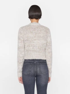 Marl Cardi Sweater -- Oatmeal Heather Multi -Chic Attire Store LWSW1829 OATMEAL HEATHER MULTI 0767