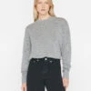 Boyfriend Cashmere Crew -- Gris Heather 2 Boyfriend Cashmere Crew -- Gris Heather -Chic Attire Store LWSW1865 GRIS HEATHER 0459