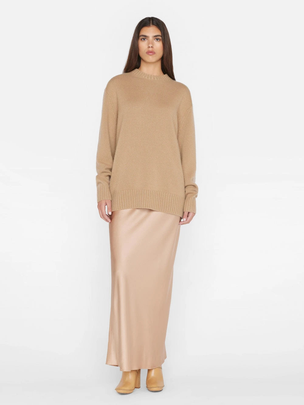 Boyfriend Cashmere Crew -- Light Camel 4 Boyfriend Cashmere Crew -- Light Camel - Image 2