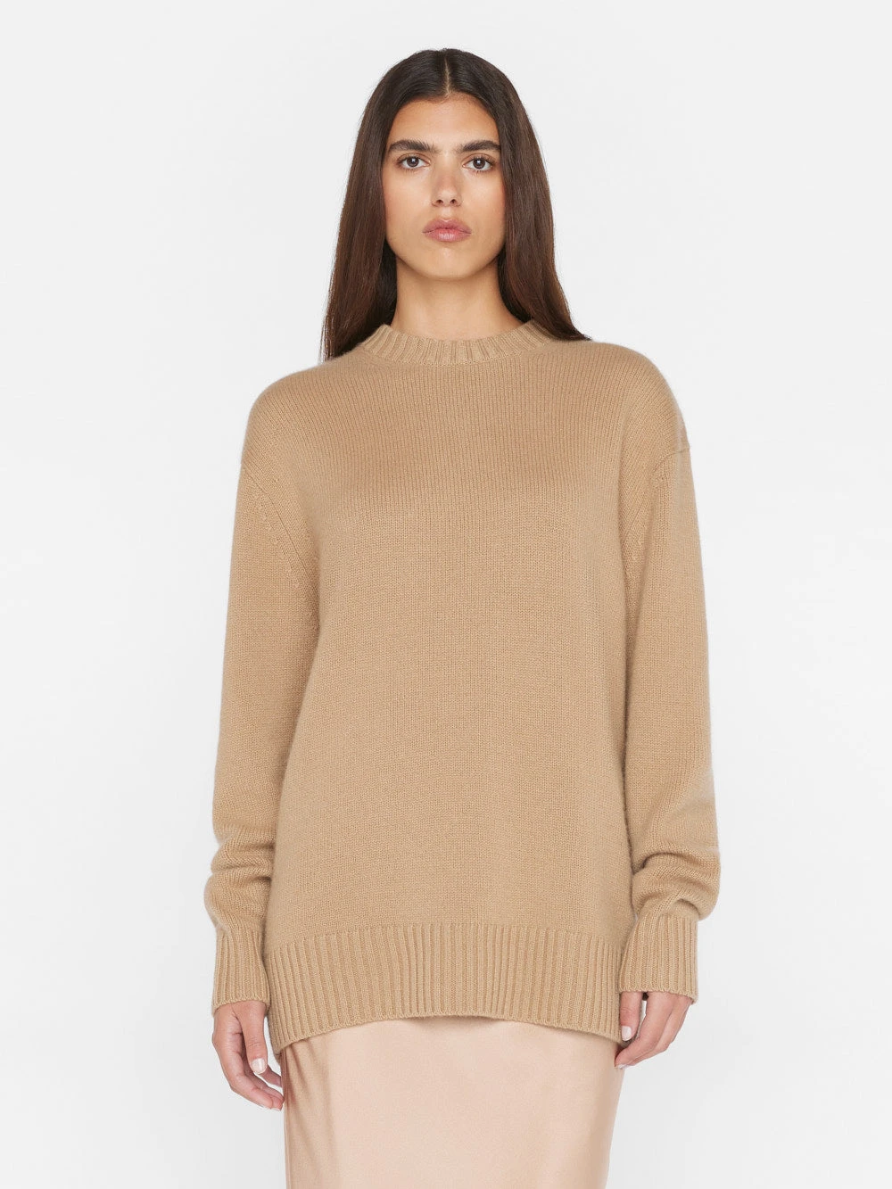Boyfriend Cashmere Crew -- Light Camel 5 Boyfriend Cashmere Crew -- Light Camel - Image 3