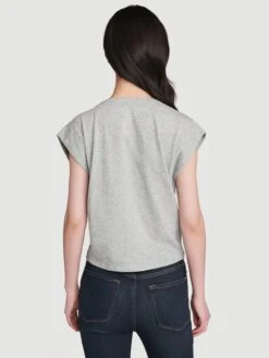 Le High Rise V Neck Tee -- Gris Heather 9 Le High Rise V Neck Tee -- Gris Heather -Chic Attire Store LWTS0915 GRHT AWD1 1365