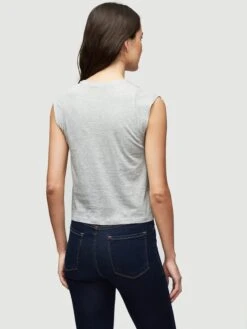 Le High Rise Muscle Tee -- Gris Heather 9 Le High Rise Muscle Tee -- Gris Heather -Chic Attire Store LWTS0917 GRHT D1 0356