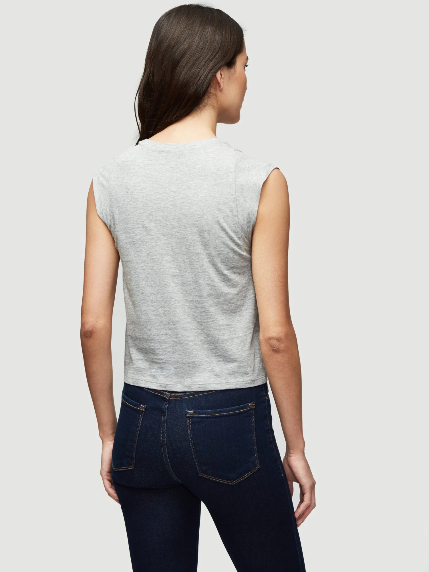 Le High Rise Muscle Tee -- Gris Heather 5 Le High Rise Muscle Tee -- Gris Heather - Image 3