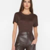 Easy True Tee -- Espresso -Chic Attire Store LWTS1068 ESPRESSO 0397