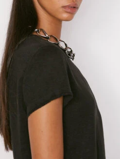 Easy True Tee -- Noir 14 Easy True Tee -- Noir -Chic Attire Store LWTS1068 NOIR FRSU22EC WOMENS DAY 05 0032HR