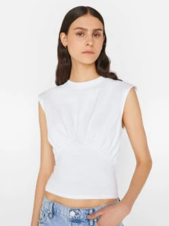 Empire Sleeveless Knit Top -- Blanc 13 Empire Sleeveless Knit Top -- Blanc -Chic Attire Store LWTS1887 BLANC FRSU23EC II WOMENS DAY 02 0712HR