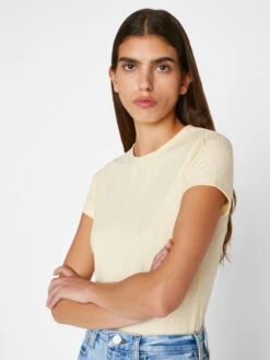 Shrunken Tee -- Butter -Chic Attire Store LWTS1972 BUTTER FRSP23EC II WOMENS DAY 03 0018HR