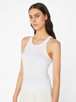 Modal Rib Cami -- Blanc -Chic Attire Store LWTS1984 BLANC FRSU23EC II WOMENS DAY 02 0098HR