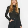 Mesh Lace Turtleneck -- Noir -Chic Attire Store LWTS2059 NOIR 1139