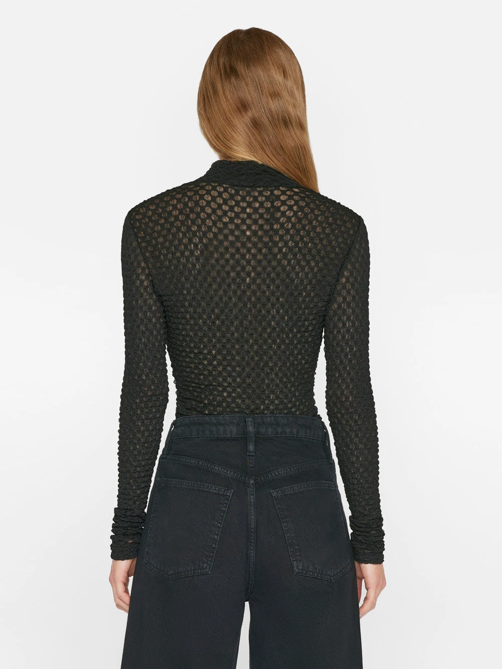 Mesh Lace Turtleneck -- Noir 7 Mesh Lace Turtleneck -- Noir - Image 5