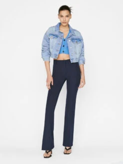 Le High Flare Trouser -- Navy -Chic Attire Store LWWB0729 NAVY FRSP23EC II WOMENS DAY 02 0042HR