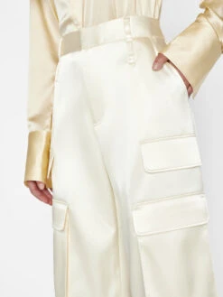 Relaxed Straight Cargo -- Bone -Chic Attire Store LWWB0852 BONE FRSP23EC II WOMENS DAY 03 0038HR