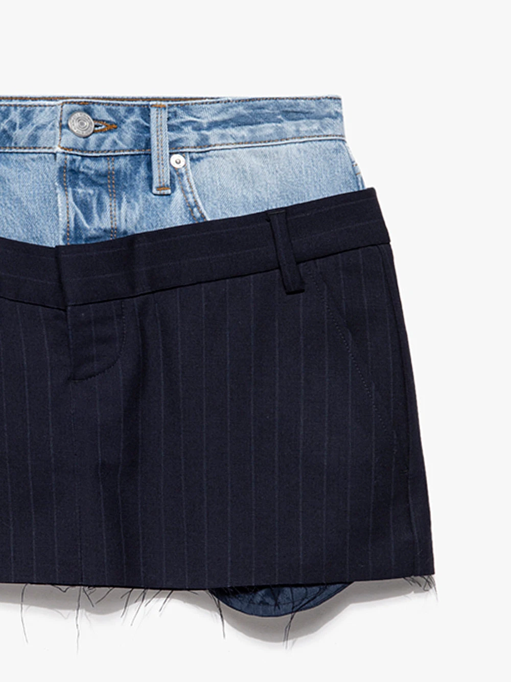 Le Mix Mini Skirt -- Navy Multi 4 Le Mix Mini Skirt -- Navy Multi - Image 2