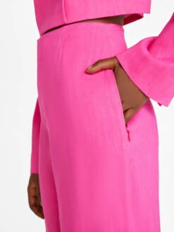 High Rise Wide Leg Trouser -- Flamingo 10 High Rise Wide Leg Trouser -- Flamingo -Chic Attire Store LWWB0861 FLAMINGOFRSU23EC WOMENS DAY 04 1561HR