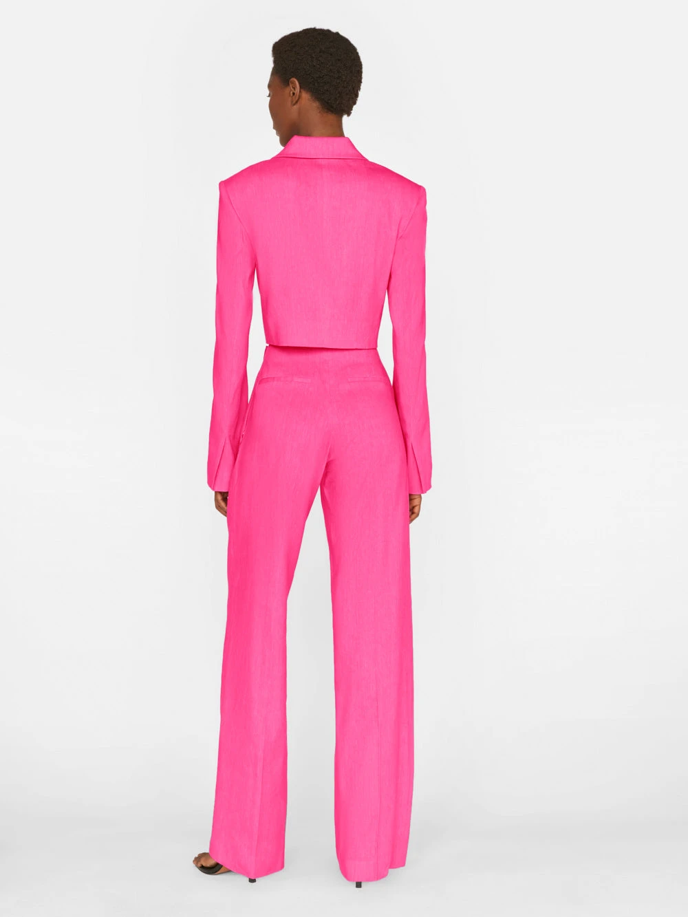 High Rise Wide Leg Trouser -- Flamingo 8 High Rise Wide Leg Trouser -- Flamingo - Image 6