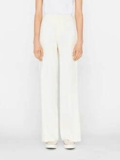 High Rise Wide Leg Trouser -- Off White