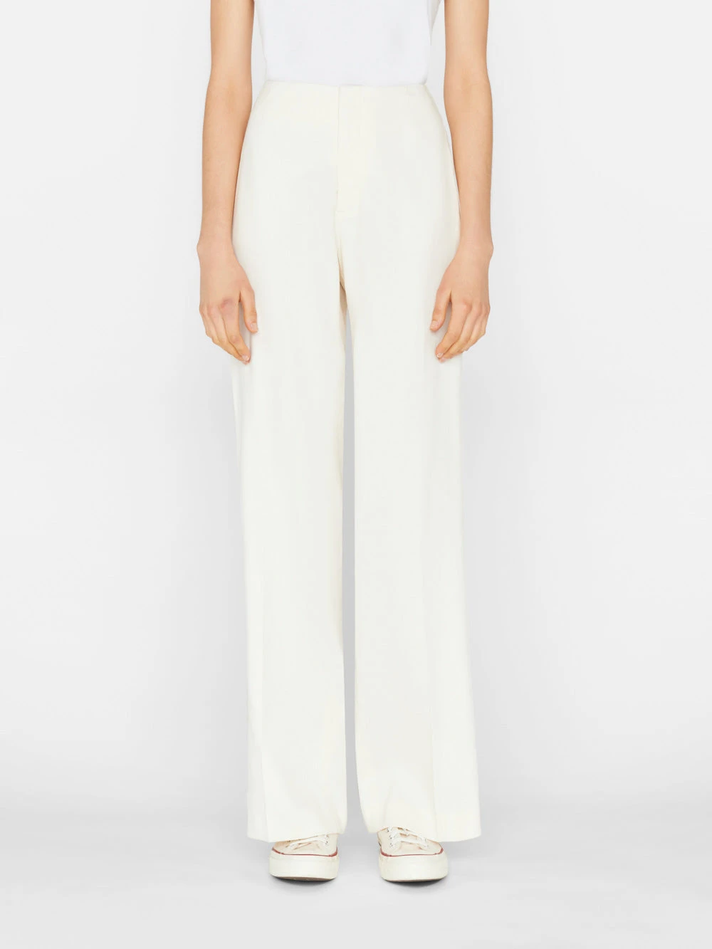 High Rise Wide Leg Trouser -- Off White 3 High Rise Wide Leg Trouser -- Off White