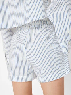 Drawstring Lounge Short -- Cobalt Multi -Chic Attire Store LWWB0885 COBALT MULTI FRSU23EC WOMENS DAY 03 0458HR