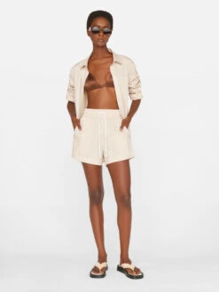 Drawstring Lounge Short -- Sand Multi 17 Drawstring Lounge Short -- Sand Multi -Chic Attire Store LWWB0885 SAND MULTI FRSU23EC WOMENS DAY 04 1458HR