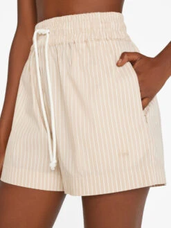 Drawstring Lounge Short -- Sand Multi 12 Drawstring Lounge Short -- Sand Multi -Chic Attire Store LWWB0885 SAND MULTI FRSU23EC WOMENS DAY 04 1490HR