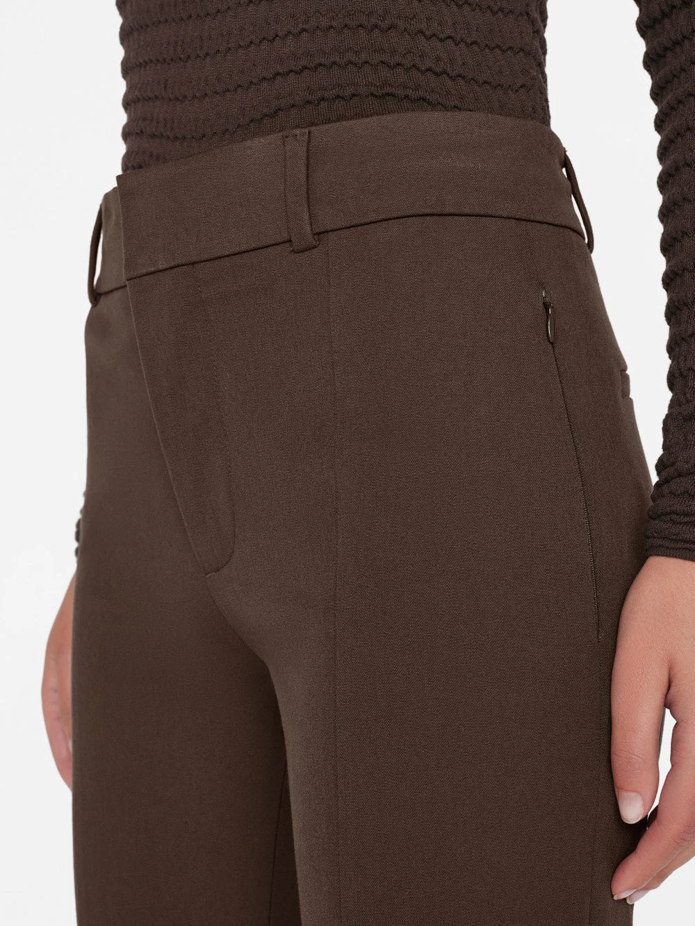 Le High Flare Split Trouser -- Espresso 7 Le High Flare Split Trouser -- Espresso - Image 5