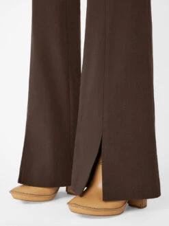 Le High Flare Split Trouser -- Espresso 11 Le High Flare Split Trouser -- Espresso -Chic Attire Store LWWB0920 ESPRESSO 0611