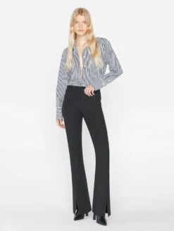 Le High Flare Split Trouser -- Noir -Chic Attire Store LWWB0920 NOIR 0240