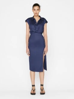 Sleeveless Twist Dress -- Navy 17 Sleeveless Twist Dress -- Navy -Chic Attire Store LWWD0628 NAVY FRSP23EC II WOMENS DAY 02 0014HR