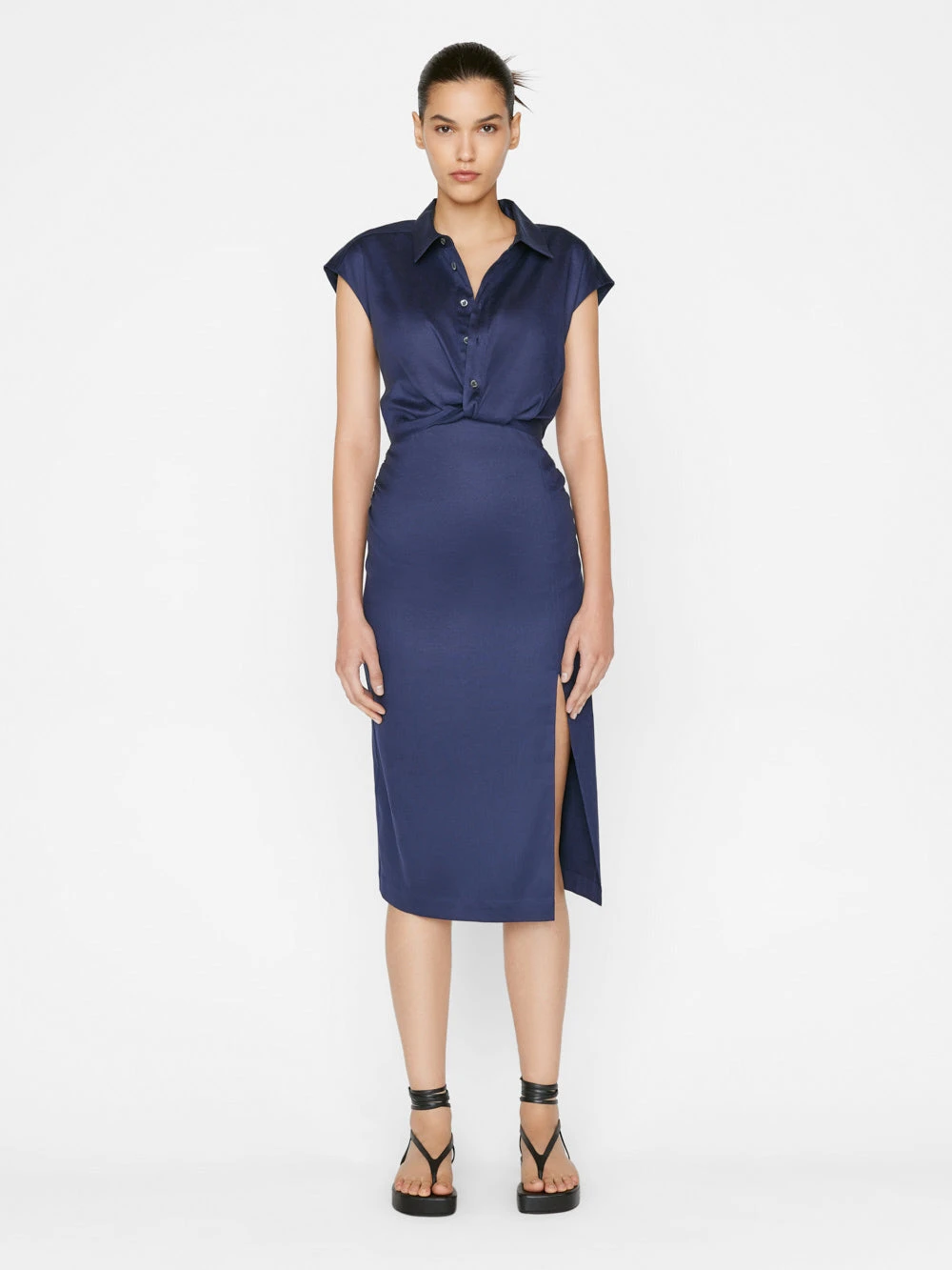Sleeveless Twist Dress -- Navy 10 Sleeveless Twist Dress -- Navy - Image 8