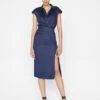 Sleeveless Twist Dress -- Navy -Chic Attire Store LWWD0628 NAVY FRSP23EC II WOMENS DAY 02 0017HR