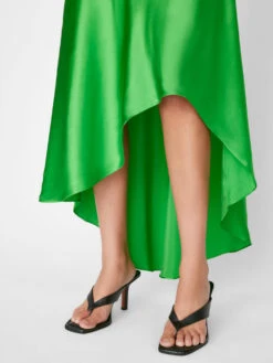 Draped Neck-Tie Halter Dress -- Bright Peridot -Chic Attire Store LWWD0650 BRIGHTPERIDOT FRSP23EC II WOMENS DAY 03 0024HR